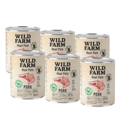 WILD FARM Pate Pork 6x800g cibo per cani senza glutine