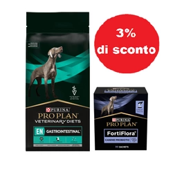 PRO PLAN Veterinary Diets IT Gastrointestinal Cibo secco per cani 12 kg + PURINA FortiFlora Dog 30x1g