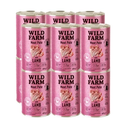 WILD FARM Pate Lamb 12x400g - cibo senza glutine per gatti