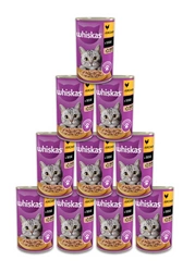 WHISKAS Cibo umido 1+ con pollo in salsa 12x400g - di sconto in un set