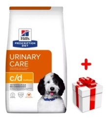HILL'S PD Prescription Diet Canine c/d Urinary Care 4kg + una sorpresa per il vostro cane GRATIS!