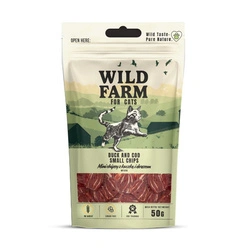 WILD FARM Chips con anatra e merluzzo 50 g snack per gatti