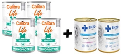 CALIBRA Dog Life Sensitive Salmone con riso 4x400g + Miscela di Smków ENZO 2x400g