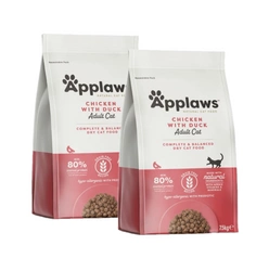 Applaws Adult Chicken with Extra Duck Cibo secco per gatti 2x7,5 kg