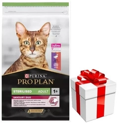 PURINA Pro Plan Cat Sterilised Duck & Liver 10 kg + Sorpresa GRATUITA per il gatto!