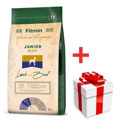 FITMIN Maxi Junior Lamb&Beef 12kg + una sorpresa per il vostro cane GRATIS!