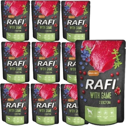 RAFI con selvaggina  per cane - bustina 10x300g (confezione nera)