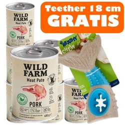 Wild Farm Pate Pork 6x400g cibo per cani senza glutine
