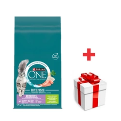 Purina One Sensitive Tacchino e Riso Alimento per gatti adulti 9,75 kg + sorpresa per il gatto