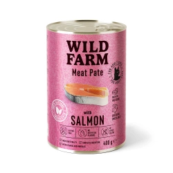 WILD FARM Pate Salmon 400g - cibo senza glutine per gatti
