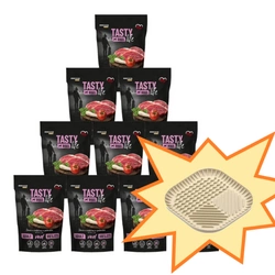 Tasty Dogs Life Piatto con vitello in gelatina 10x500 g + ciotola gratis!
