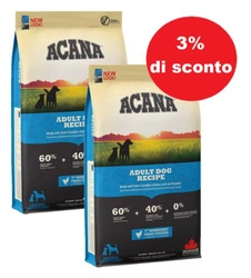 Acana Heritage Adult Dog 2x11,4kg - 3% di sconto in un set