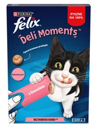 Felix Deli Moments Snack Cremoso per Gatti con Salmone 4x10g