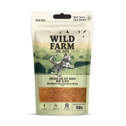WILD FARM Filetti di pollo con erba per gatti 50 g snack per gatti