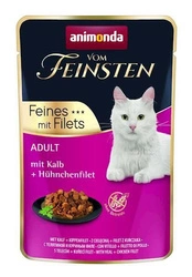 ANIMONDA Cat Vom Feinsten Adult Vitello + filetto di pollo bustina 18x85g