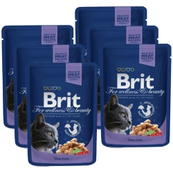 Brit Premium Cat Adult Merluzzo 6x100g