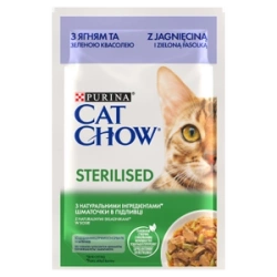 Purina Cat Chow Sterilised Agnello e fagiolini in salsa 85g