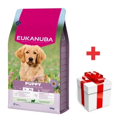 EUKANUBA Puppy&Junior Agnello e Riso Razze Grandi 12 kg + sorpresa per il cane