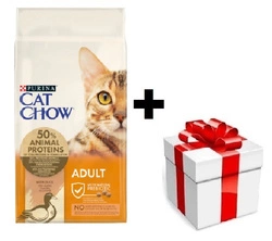 PURINA Cat Chow Adult Anatra - Cibo per gatti 15 kg + sorpresa per il gatto GRATIS