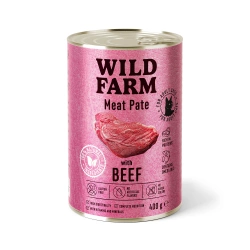 WILD FARM Pate Beef 400 g - cibo senza glutine per gatti
