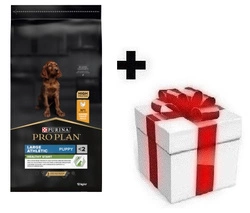 Purina Pro Plan Large Puppy Athletic Optistart, pollo e riso 12 kg + sorpresa per il cane GRATIS