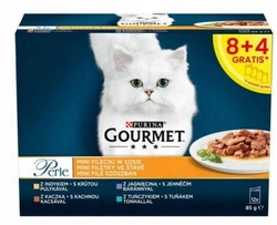 Purina Gourmet Perle Mini Filetti Alimento per gatti 12x85g