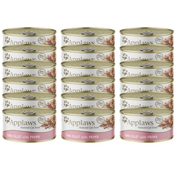 APPLAWS Filetto di tonno con gamberi in brodo in scatola 70g x24