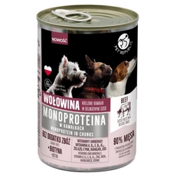 PetRepublic cibo monoproteico per cani a base di manzo, pezzi in salsa 400g