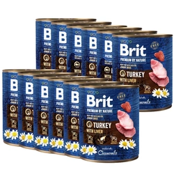 Brit Premium by Nature Tacchino con fegato 12x800g