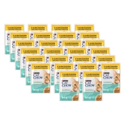 CAT CHOW Hairball Cibo per gatti con pollo e fagiolini in salsa 26x85g