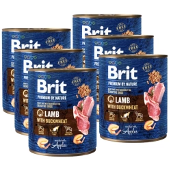 Brit Premium By Nature Agnello con grano saraceno 6x800g