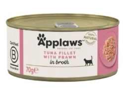 APPLAWS Filetto di tonno con gamberi in brodo in scatola 70g