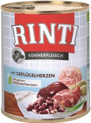 Rinti Kennerfleisch Geflugelherzen cibo umido per cani - cuori di pollame 800g