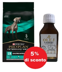 PRO PLAN Veterinary Diets IT Gastrointestinal Cibo secco per cani 12 kg + Olio di salmone 100ml - 5% di sconto