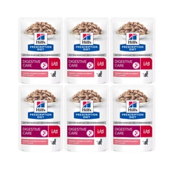 Hill's PD Prescrizione Dieta Feline i/d con salmone 6x85g