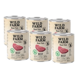 WILD FARM Pate Beef 6x800g cibo per cani senza glutine