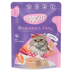 MOOCHIE Hairball Control con gamberetti 70 g