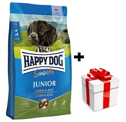 HAPPY DOG Sensible Junior, cibo secco, agnello/riso, 10 kg + sorpresa per il cane GRATIS