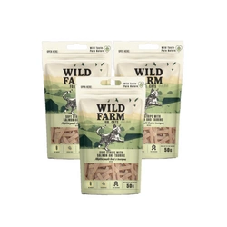 WILD FARM strisce morbide al salmone con taurina 3x50 g snack per gatti