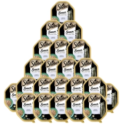 SHEBA Sauce Collection vaschetta 22x85 g – alimento umido completo per gatti adulti, bocconcini con vitello, in salsa