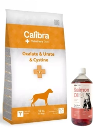 Calibra Veterinary Diets Dog  Oxalate, Urine, Cystine 12kg + LAB V Olio di Salmone per cani e gatti 1000ml