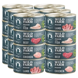WILD FARM Mousse Mix di sapori 24x85g - mousse senza cereali per gatti