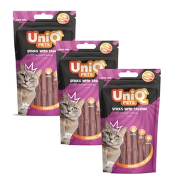 UNIQ PETS crocchette per gatti - bastoncini alla taurina 3x50g