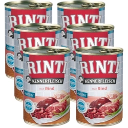 Rinti Kennerfleisch Junior Rind cibo umido per cani - manzo 6x400g