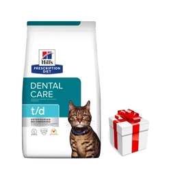 HILL'S PD Prescription Diet Feline t/d 3kg + una sorpresa per il gatto!