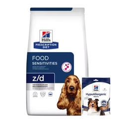 Hill's PD Prescrizione Dieta Canine z/d Sensibilità alimentari 10kg + Delicatezza GRATIS!