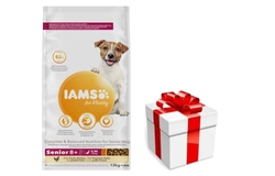 IAMS-Alimento secco Vitality per cani anziani di piccola e media taglia, con pollo fresco 12 kg + sorpresa per il cane GRATIS