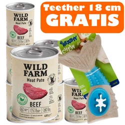 Wild Farm Pate Beef 6x400gcibo per cani senza glutine