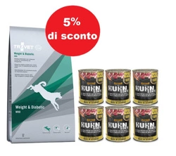 TROVET WRD Weight & Diabetic (per cani) 12.5kg + Belcando 6x400g - 5% di sconto in un set