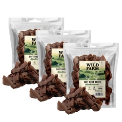 WILD FARM Nodini di anatra 3x500 g snack per cani